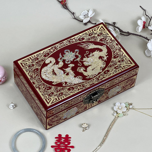 铜丝螺钿镶嵌高档精致非遗首饰盒