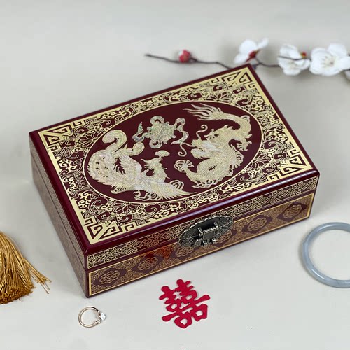 铜丝螺钿镶嵌高档精致非遗首饰盒