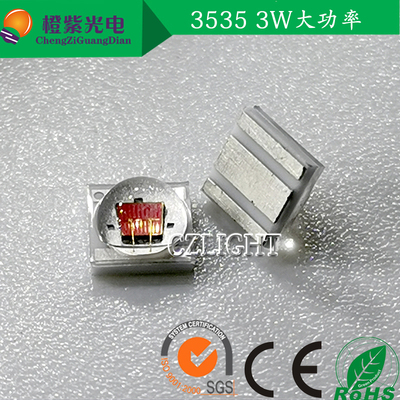 贴片led 3535球头大功率3W 715-720NM 深红色 近红外光 3535红灯