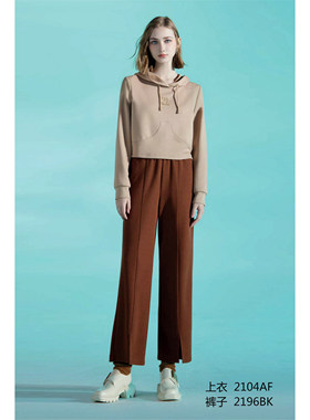 CANDACE 洪*女 秋冬 新款 女装 2104AF 百搭 截短式连帽卫衣 1880