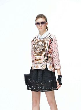 circle 瑟可 春夏 专柜女装 特 黑色短裙 7008B1 剪标 促销