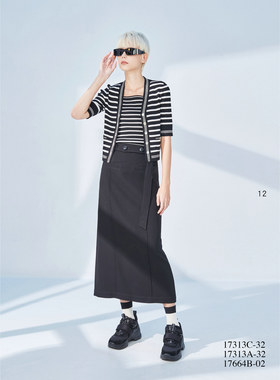 台湾女装 J景 春夏 新款 可议价 17664B 百搭 显瘦 休闲半裙 1980