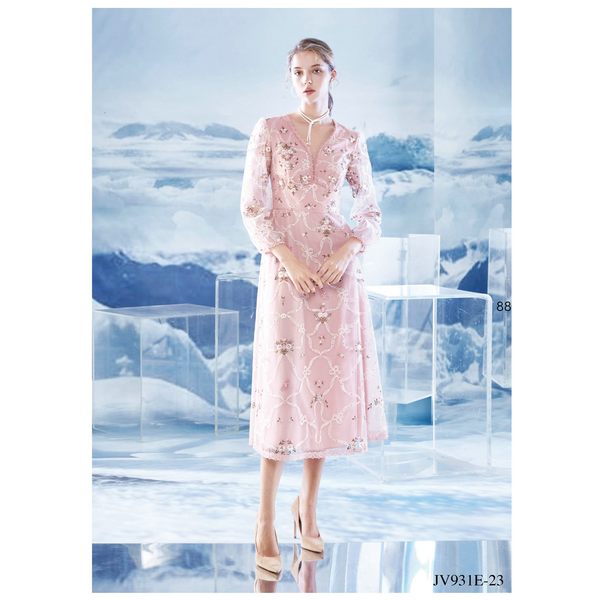 jeoujin 久景 秋冬 新款 女装 JV931E 时尚修身显瘦连衣裙 5280