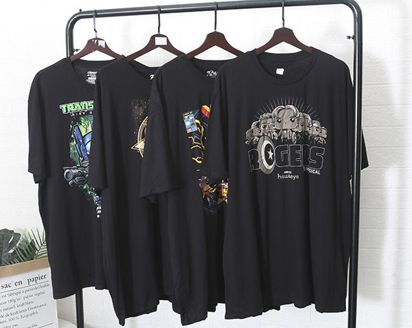 时尚新品男士加肥加大码宽松休闲时尚百搭短袖圆领套头T恤6