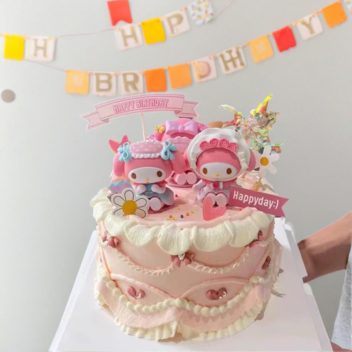 库洛米三丽鸥美乐蒂儿童节卡通冰淇生日蛋糕配送北京福州上海天津