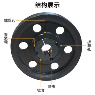 欧标锥套皮带轮 SPB132-2-2010  马达 减速机皮带轮 磷化防锈发黑