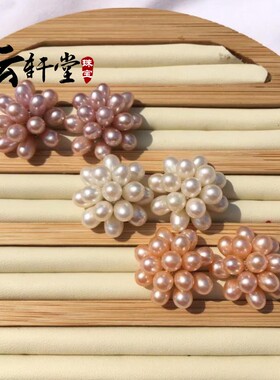 花朵水滴古风显瘦耳坠天然珍珠