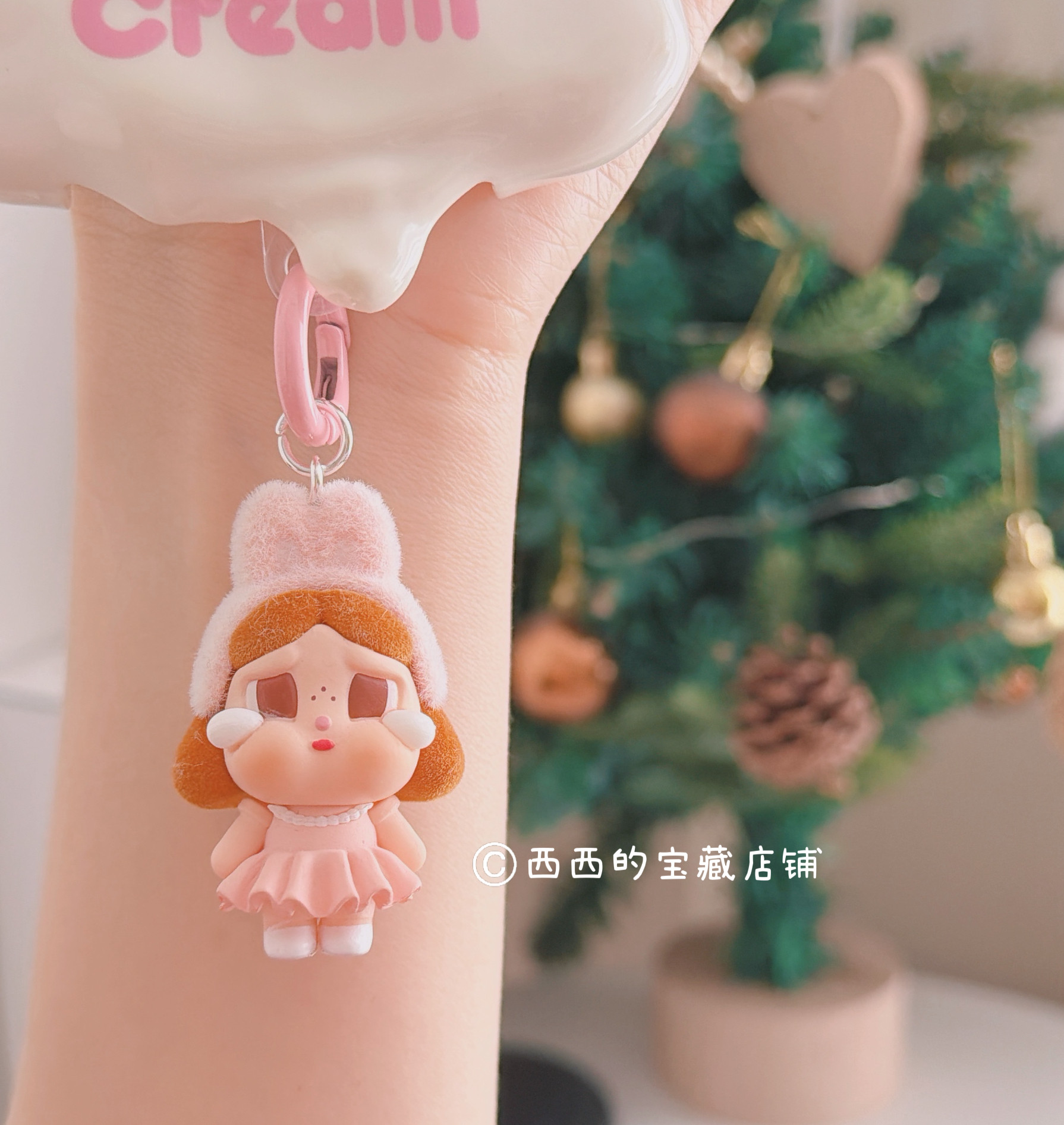 耳机挂件钥匙链哭娃二创改娃可爱手机链挂件女生可爱饰品礼物