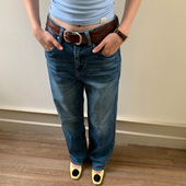 thang」土耳其牛仔中高腰围直筒牛仔裤 Softruler重磅推荐 「sweet