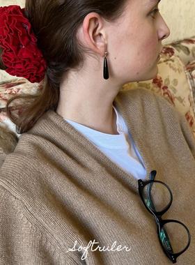 Softruler V-neck羊绒羊毛落肩基础经典毛衣“Warm your  bones”