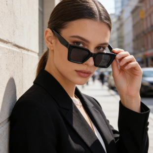 保罗雷朋官网欧美太阳镜方形糖果色网红太阳镜新款 金属铰链朋克风