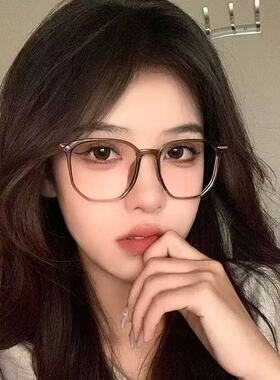 保罗雷朋官网超轻网红款平光镜防蓝光方形眼镜可配度数近视眼镜女