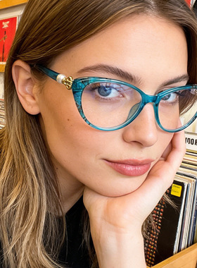 保罗雷朋官网跨境2025新款老花平光镜珍珠猫眼中老年花镜高质量时