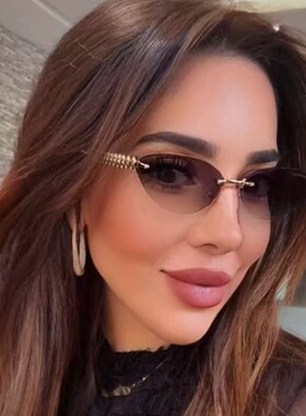 保罗雷朋官网2025款大牌平替女士墨镜欧美时尚猫眼太阳镜高级感金