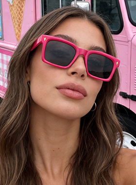 保罗雷朋官网新款时尚玫红方框多彩海洋片太阳镜夜店蹦迪高档墨镜