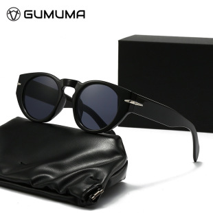 保罗雷朋官网夏季 防紫外线墨镜欧美高档太阳镜小圆框米钉墨镜 新款