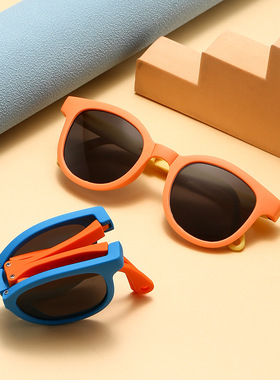 保罗雷朋官网折叠儿童墨镜男童防紫外线女童不伤眼睛宝宝男孩女孩