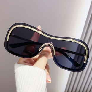 保罗雷朋官网户外骑行新款 运动太阳镜无框凹造型眼镜炫酷连体金属