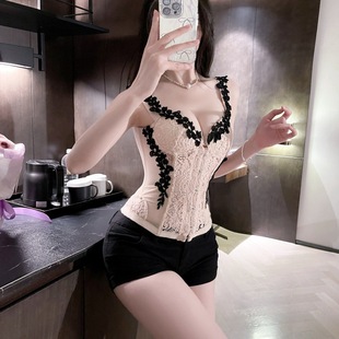 纯欲鱼骨塑形内衣蕾丝薄款 收副乳聚拢软钢圈瘦身显瘦文胸 娇正大码