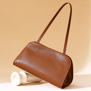 小众设计头层牛皮法式腋下包轻奢真皮女包手拿包简约包包斜挎包女