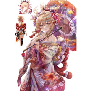 原神周边宵宫笔记本电脑手机荧汽车卡通行李箱旅行箱拉杆箱贴纸