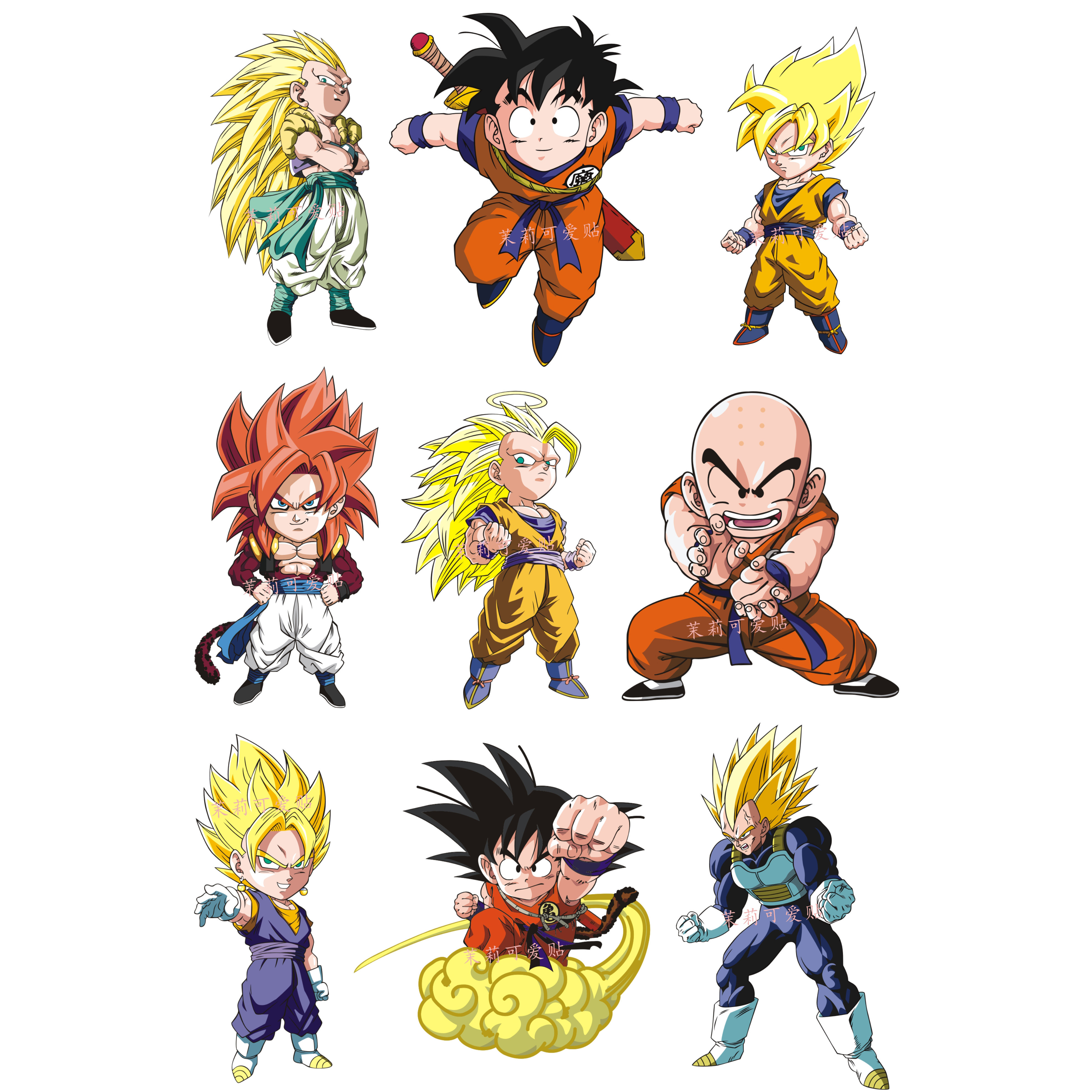 七龙珠超级赛亚人笔记本电脑手机防水汽车行李箱旅行箱拉杆箱贴纸