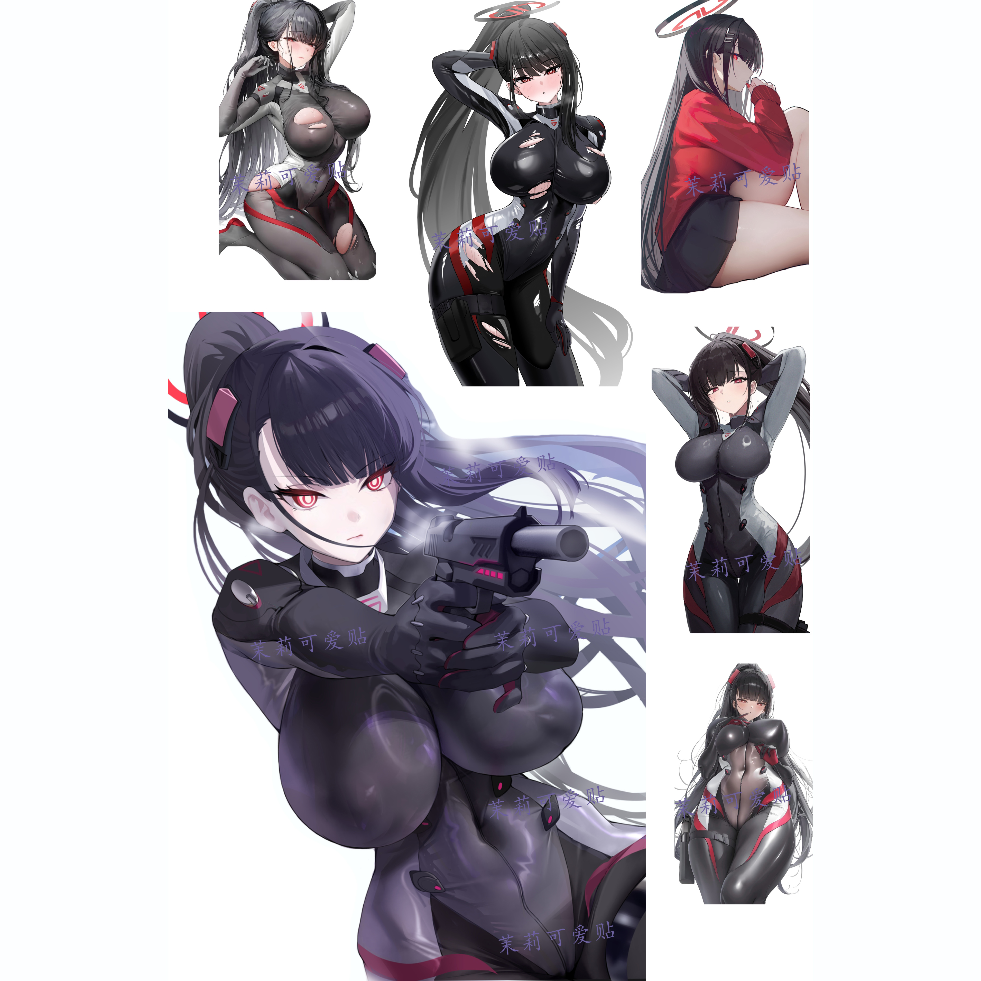 调月莉音笔记本电脑行李箱贴纸