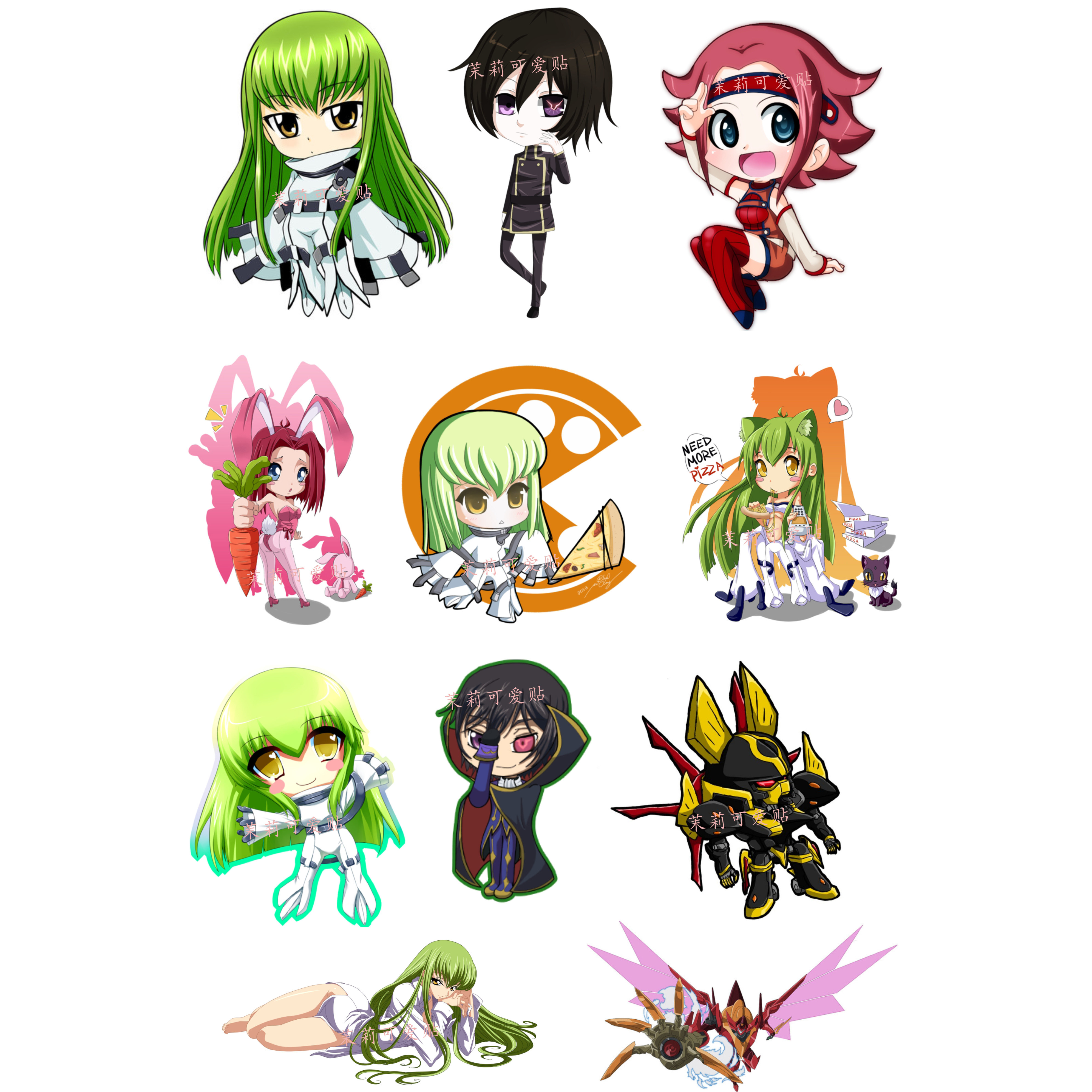 叛逆的鲁鲁修cc动漫笔记本电脑手机防水行李箱旅行箱拉杆箱贴纸