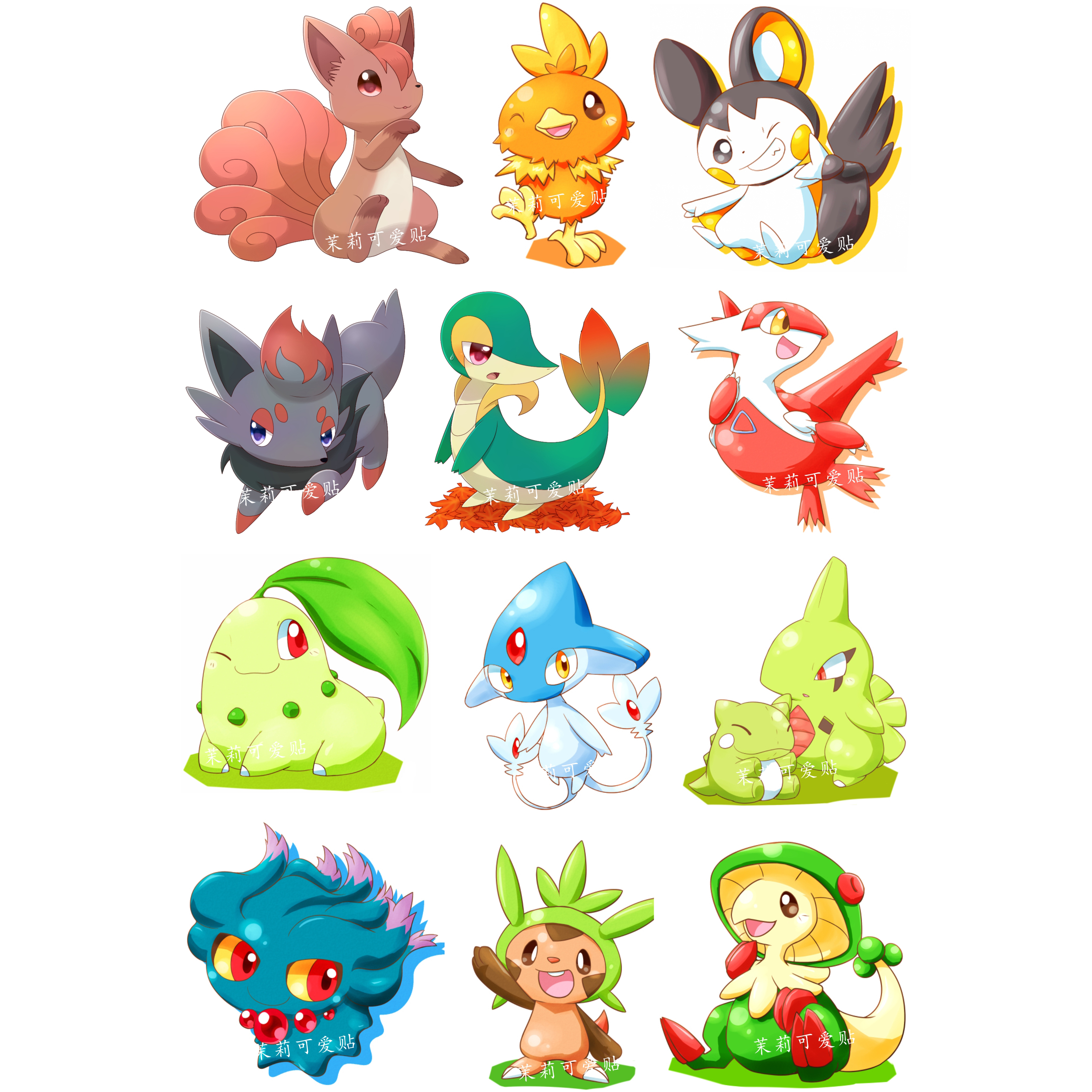 精灵宝可梦笔记本行李箱贴纸