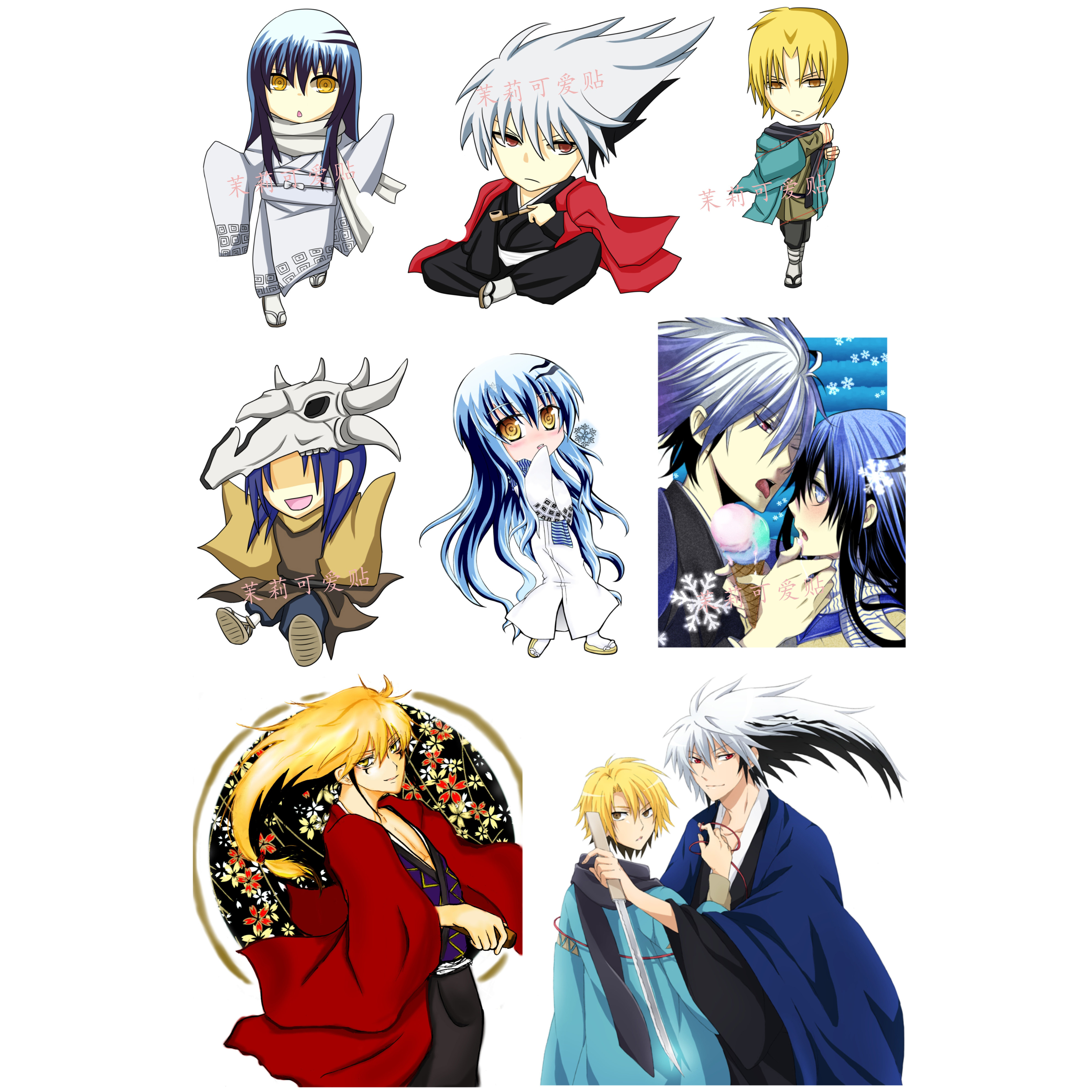 滑头鬼之孙奴良陆生笔记本电脑手机电动汽车防水二次元行李箱贴纸