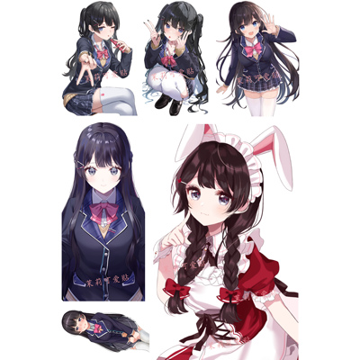 月之美兔笔记本电脑行李箱贴纸