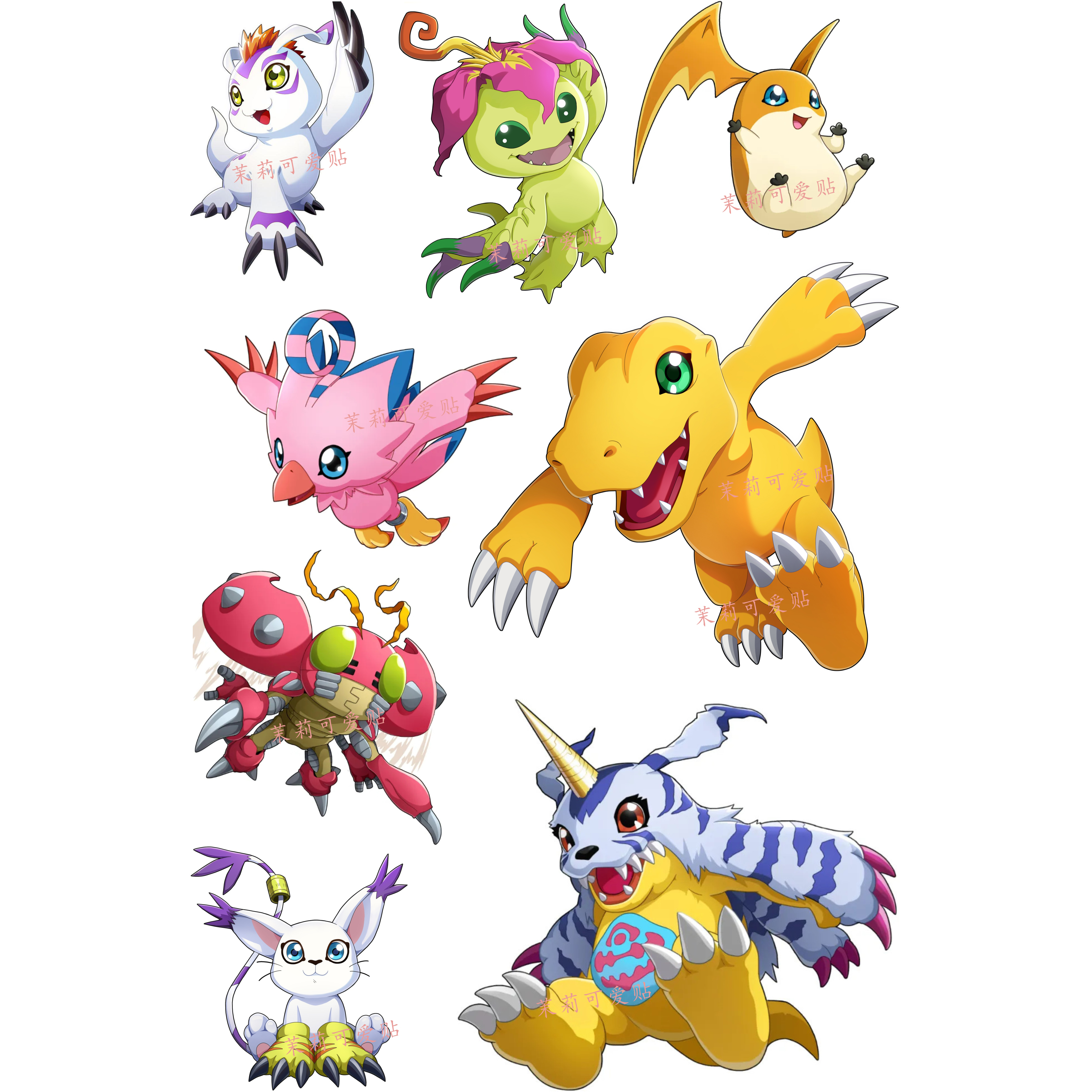 数码宝贝亚古兽加布迪路兽贴纸