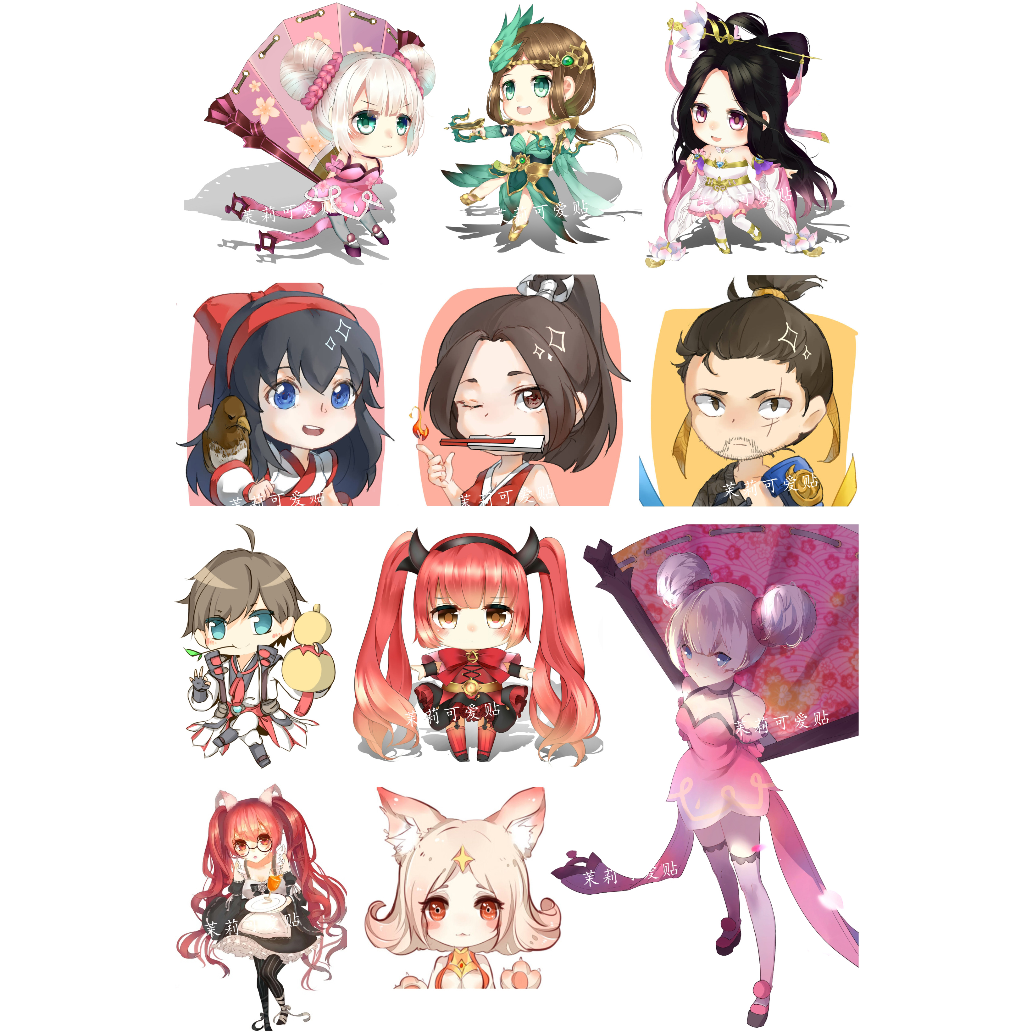 王者荣耀小乔周边安琪拉妲己笔记本电脑手机防水旅行箱行李箱贴纸