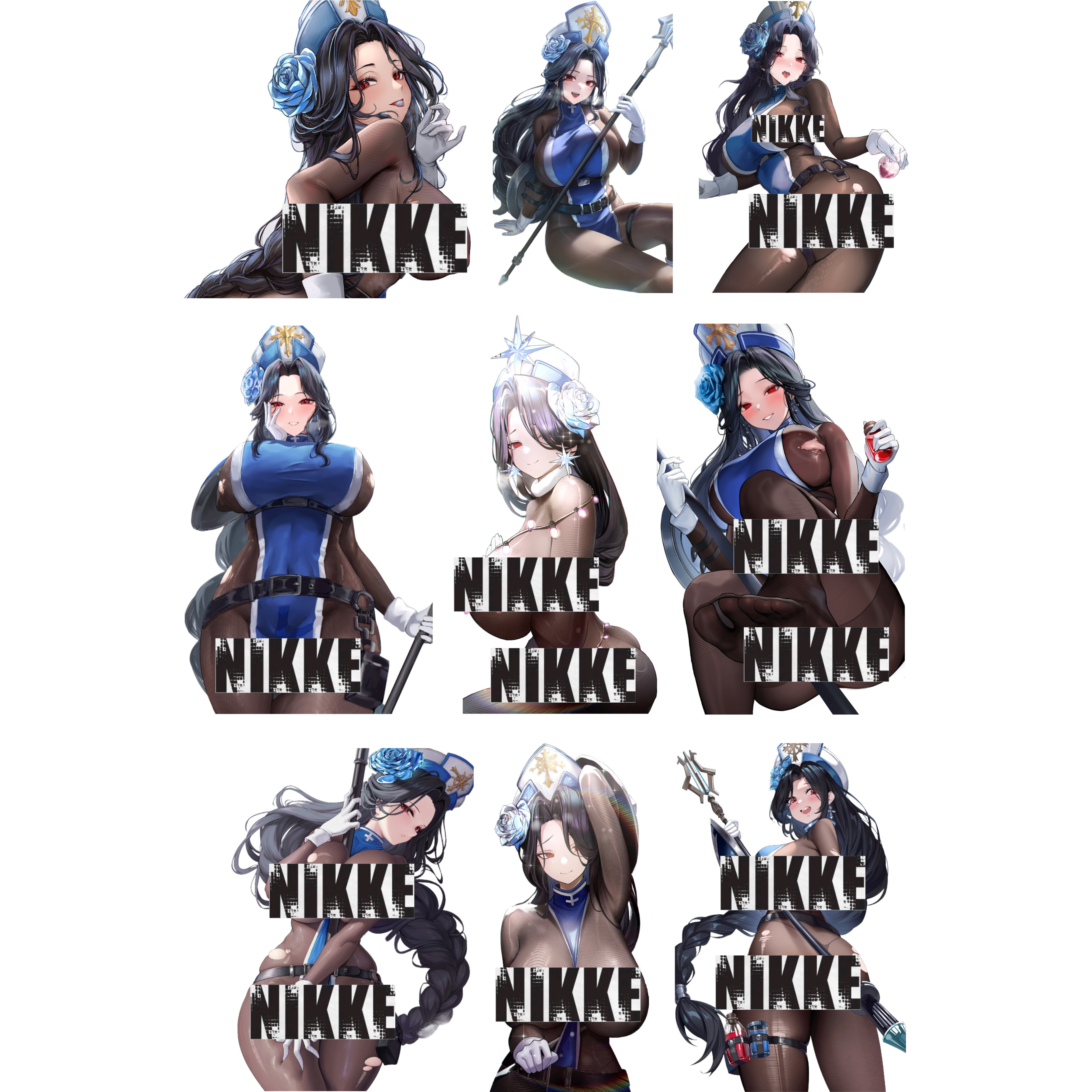 NIKKE胜利女神妮姬梅登冰玫瑰周边笔记本电脑手机防水行李箱贴纸,3C数码配件,笔记本个性小贴纸,淘宝优惠券,粉丝福利购,淘宝优惠卷