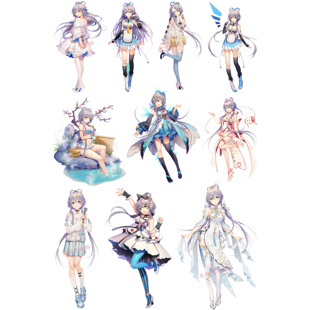 洛天依vocaloid动漫V家笔记本电脑手机防水汽车行李箱旅行箱贴纸