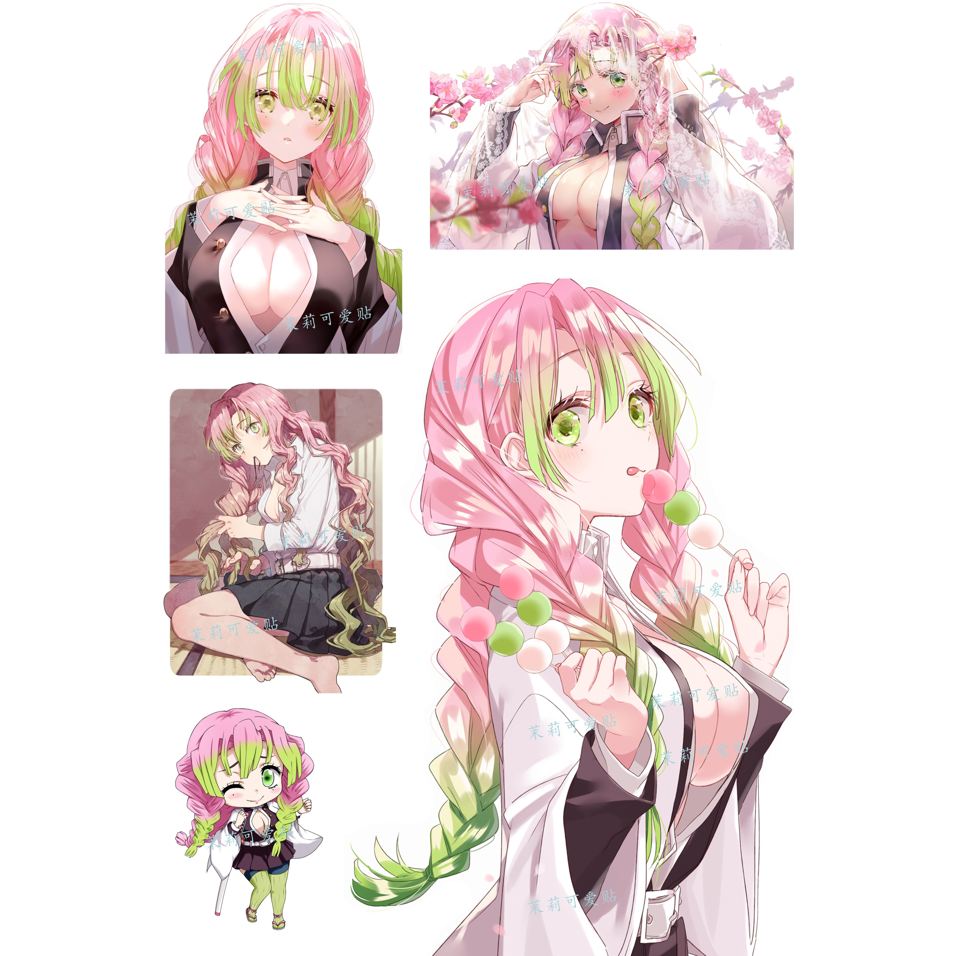 鬼灭之刃 甘露寺蜜璃动漫恋柱周边二次元笔记本行李箱旅行箱贴纸