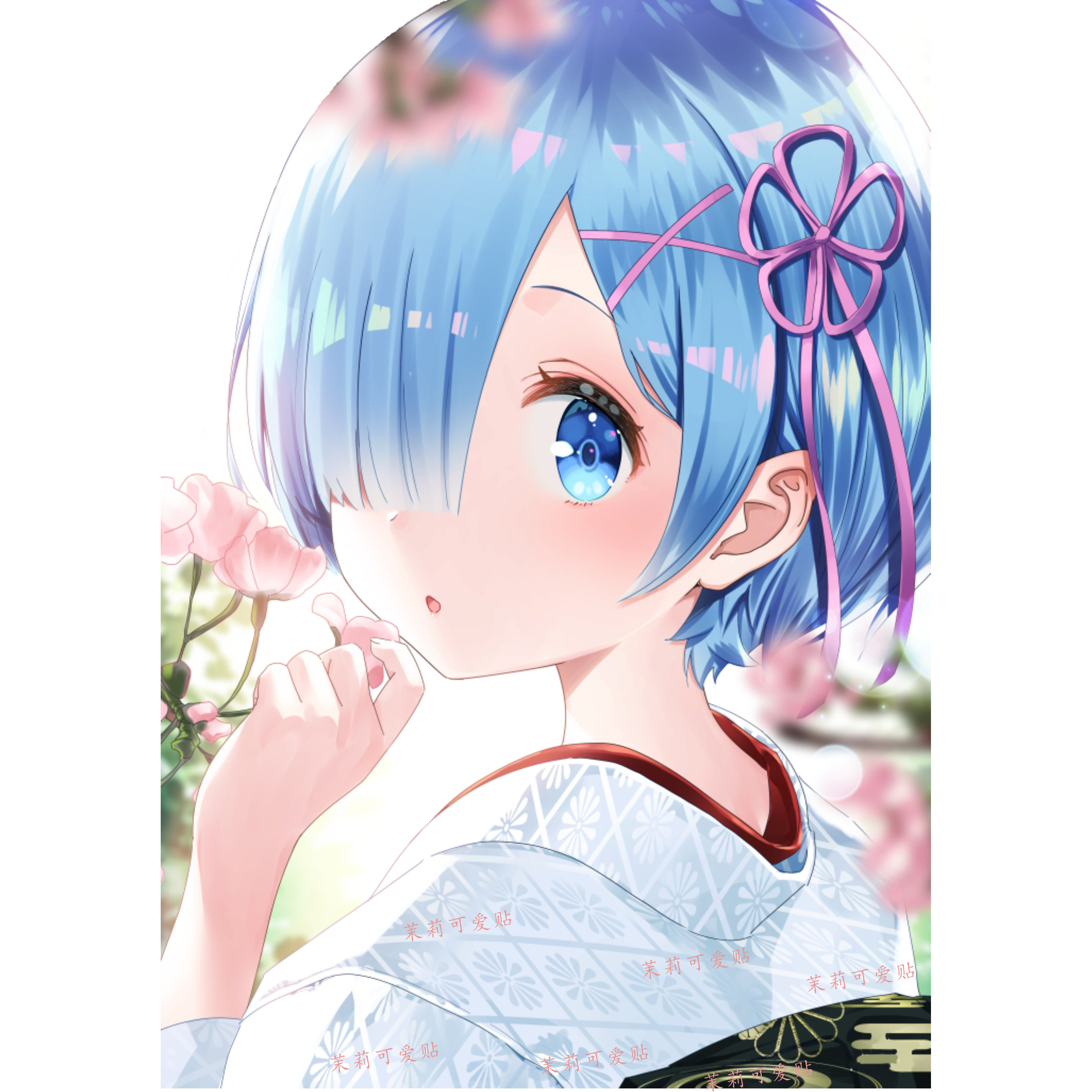 蕾姆雷姆动漫周边二次元笔记本电脑可爱萝莉汽车行李箱旅行箱贴纸