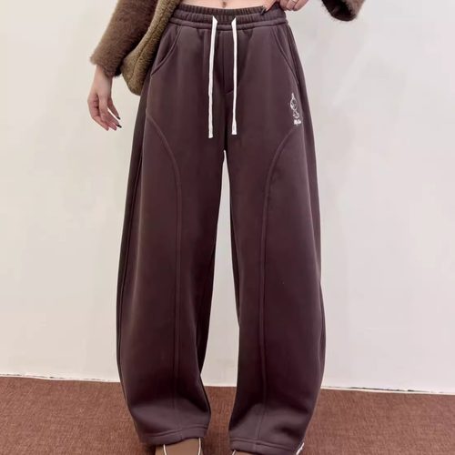 解构分割线~宽松显瘦窄版弯刀裤