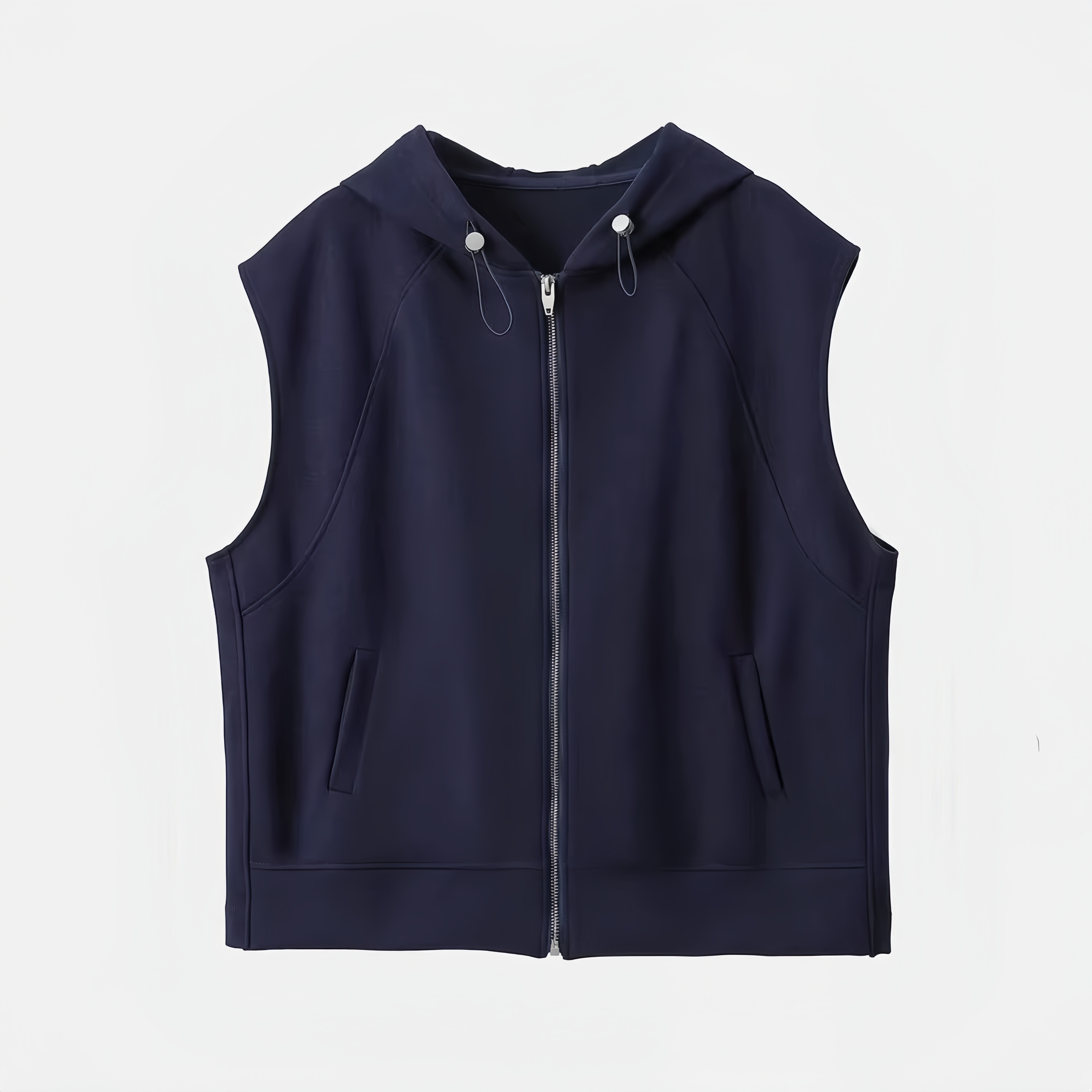 拼接显瘦~春季2026休闲运动马甲女宽松 春秋薄款开衫外套新款连帽