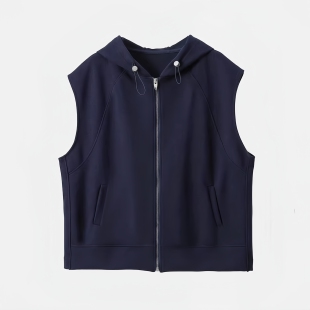 拼接显瘦~春季2026休闲运动马甲女宽松 春秋薄款开衫外套新款连帽