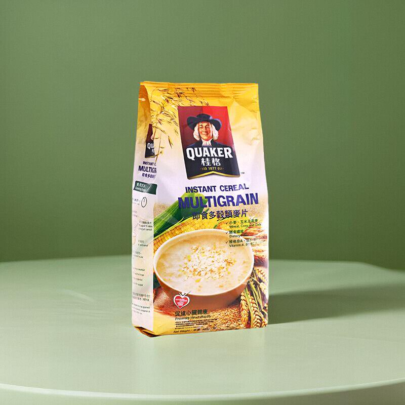 (25香港进口顺丰)桂格即食多谷类燕麦片500g冲饮代式货版购QUAKER