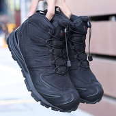 君洛克蜘蛛中帮防水通勤靴越野防刺减震战术靴登山鞋 徒步鞋 沙漠靴