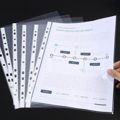 齐心档案夹透明保护膜插页袋