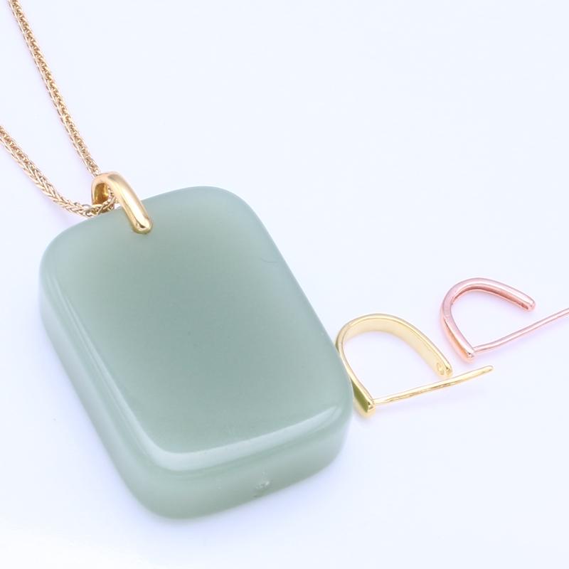 925纯银镀k金银扣子厚款吊坠扣头