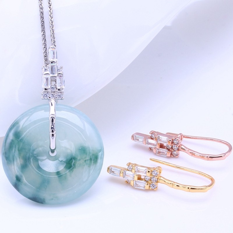 s925纯银平安扣夹扣子金色吊坠扣头翡翠玉石水晶蜜蜡银扣配件新款,饰品/流行首饰/时尚饰品新,扣,淘宝优惠券,粉丝福利购,淘宝优惠卷