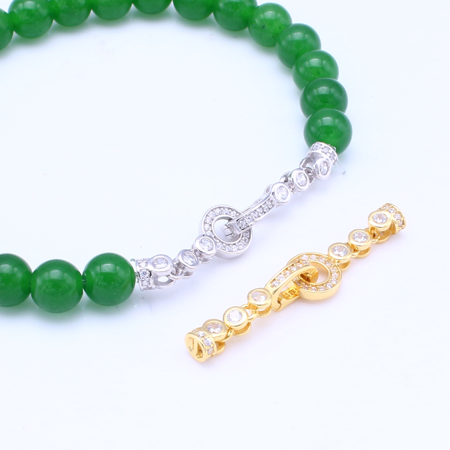 延长链收尾配件镶钻珍珠项链搭扣