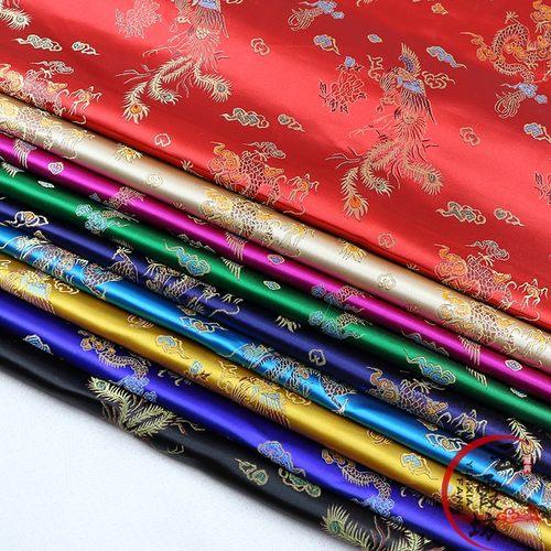 龙凤中国风传统喜庆丝绸织锦缎