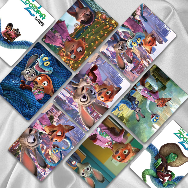 疯狂动物城2镭射小卡 朱迪尼克动漫周边高清自印收藏小卡片明信片