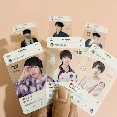 TF家族四代pvc透卡 陈奕恒张桂源左奇函明星周边高清小卡片贺卡