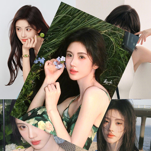 鞠婧祎新款海报 明星周边同款亲笔签名写真照片房间墙贴卧室壁纸